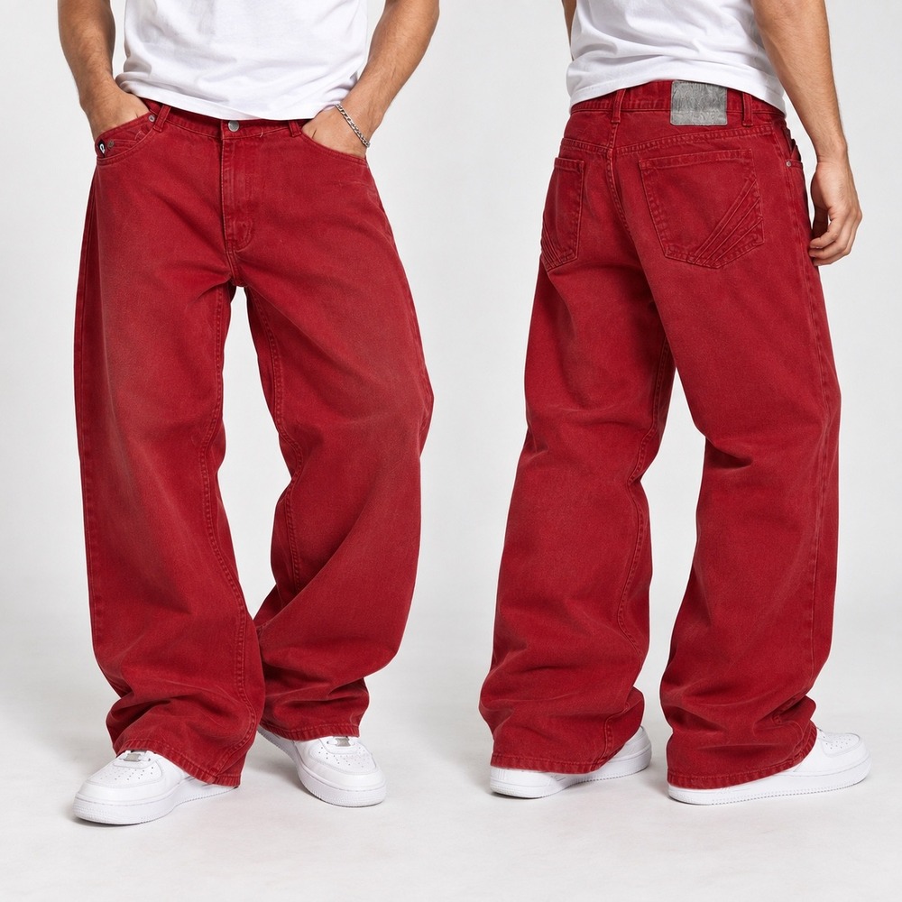 Vintage 90s y2k baggy distress oversized wide straight denim jeans by Akademiks